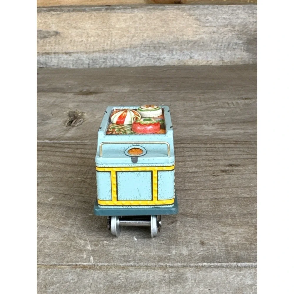 1995 Christmas Hallmark Ornament‎ METAL TIN Yuletide Central TRAIN TENDER CAR #2